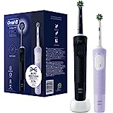 Oral-B Vitality Pro Pack de 2 Cepillos de Dientes Eléctricos, Regalos Originales Mujer & Hombre - Negro y Violeta