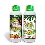 FERTIBONO Jabón Potásico y Aceite de Neem, 100% Naturales para Control de Plagas y Enfermedades en Plantas – Máxima Concentración y Máxima Efectividad (Pack 1L +1L) (2FBA)