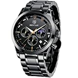 BENYAR Relojes Hombre Cronografo Analógico Impermeable Relojes de Pulsera Luminoso Fecha Negocios Casual Diseñador Reloj Hombre Banda de Acero Inoxidable Regalo Elegante