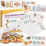 Joozmui Juguetes Niños 3 4 5 6 7 8 Años, Juegos Educativos Niños 3-8 Años Regalo Niña 3-8 Años Juegos para Niños Juguetes Niña Aprender a Leer Juguetes Montessori Scrabble Español