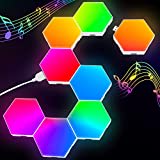 Kimimara Hexagonal LED Pared Luces - 8 Pcs Lampara LED de Pared Hexagonal RGB Gaming Panel LED Hexagonos Habitacion Gamer Pared Decorativos Sincronización Música