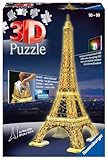 Ravensburger - Puzzle 3D: Puzzle 3D Torre Eiffel Paris con Luz, Puzzles para Adultos y Niños +10 Años, Maquetas para Montar, Rompecabezas 3D, 226 Piezas, Construcciones para Niños, Regalos para Niños