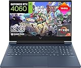 HP Victus 16-s1003ns - Ordenador portátil Gaming de 16.1" FHD (AMD Ryzen 7 8845HS, 32GB RAM, 1TB SSD, NVIDIA GeForce RTX 4060 8GB 120 TDP, FreeDOS) Blue - Teclado QWERTY Español