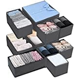 NINGESHOP 10 Pcs Organizador Armario Ropa, Plegable Cajas de Almacenamiento, Cajones Divisores de Tela, para Sujetadores,Calcetín,Corbatas