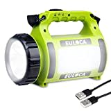 EULOCA Linterna de Cámping Recargable LED, faroles de mano multifuncional con 2600mAh Power Bank, Antorcha LED CREE, lámpara de camping para Senderismo, Pesca, Emergencia y Más