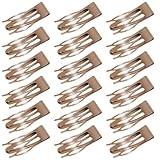 Mbsomnus 18 Piezas Pinza de Pelo Horquillas Clips de Pelo de Doble Agarre Pinzas de Pelo de Metal a Presión Clips Pelo Niña para Producción de CabelloFabricación de Cabello(Marrón)