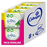 Colhogar Aloe 8x80 - Papel Higiénico Húmedo Desechable con Extracto de Aloe Vera - Sin Alcohol - Dermatológicamente Testado - Paquete con 640 Toallitas Húmedas y Desechables por WC