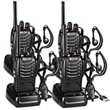 Walkie Talkie Recargable, 16 Canales PMR446 Walky Talky, Profecionales CTCSS DCS 3KM Radiocomunicación, con Auricular Incorporado Antorcha de LED, 2 Pares