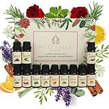 Juego de Aceites Esenciales 12x10ml - 100% NATURALES - MEDITALIA - Lavanda, Jazmin, Limón, Lemongrass, Árbol de Té, Rosa, Naranja, Eucalipto, Menta Piperita, Canela - Set regalo