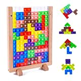 Tetris del Juguete Acrílico, Juguetes Montessori niños 3 4 5 6 años, 3D Transparente Cerebro Juguete Rompecabezas Inteligencia Colorido Bloques, Geométricos Juego Educativo Regalopara Niños