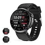 Reloj inteligente Ultra Hombre mujer con llamadas y WhatsaApp (recibir/hacer llamada),1,52" redonda pantalla HD fitness tracker con Monitor Sueño,smartwatch con 120+ Deportes Modos para Android iOS