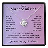 SOFIA FERRER regalos para tu novia originales, regalo aniversario pareja, collar cumpleaños mujer, colgante plata esposa, romántico, navidad, san valentín, bodas, enamorados (Rosa - Mujer)