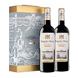 Marqués De Riscal Vino Tinto Reserva Denominación de Origen Calificada Rioja, Variedad Tempranillo, 24 Meses en barrica, 2 Botellas de 750 ml