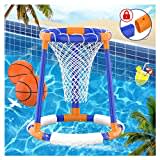 FOSUBOO Juguete de Piscina para Adultos y niños, Juegos de Agua, Canasta de Baloncesto, Juguete acuático, Canasta de Baloncesto, Accesorios de Piscina, diversión (2 Pelotas de bastketballs)